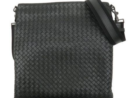 BOTTEGA VENETA Intrecciato Leather Crossbody Bag Black 276356 Online