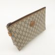 GUCCI Set of 2 GG Plus Leather Clutch Bag Pouch Beige Brown For Discount