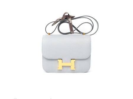 Hermès Constance Mini 18cm Blue Glacier 8U Epsom Gold Hardware Hot on Sale