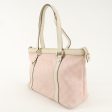 GUCCI Abbey GG Canvas Leather Tote Bag Pink Ivory 141470 Sale