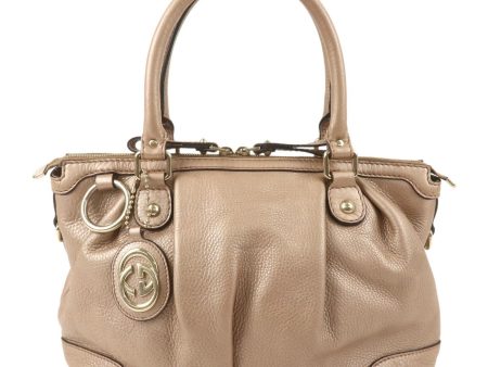 GUCCI Sukey Leather 2WAY Bag Hand Bag Pink Beige 247902 Supply