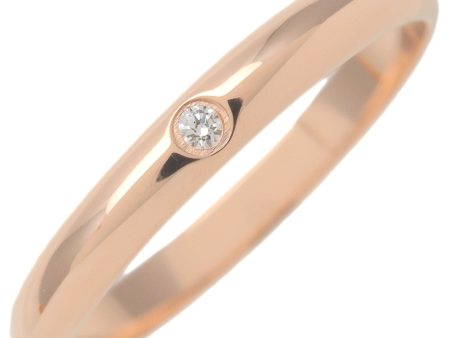 Cartier 1895 Wedding 1P Diamond Ring K18PG Rose Gold #51 US5.5 Discount