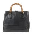 GUCCI Bamboo Leather Tote Bag Black 282317 Online