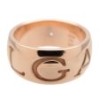 BVLGARI Mono Logo Ring 1P Diamond K18 Rose Gold #49 US4.5-5 For Cheap