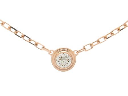 Cartier Diamants Légers Necklace SM Diamond 0.09ct K18 Rose Gold on Sale