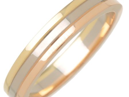 Cartier Vendome Three Color Ring K18 750YG WG PG #51 US5.5-6 on Sale