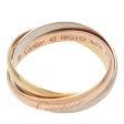 Cartier Trinity Ring SM K18 750YG WG PG #47 US4.5 EU47 HK9.5 Cheap