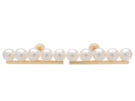 TASAKI Balance Plus Pearl Earrings K18YG 750YG Yellow Gold Discount