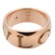 BVLGARI Mono Logo Ring 1P Diamond K18 Rose Gold #49 US4.5-5 For Cheap