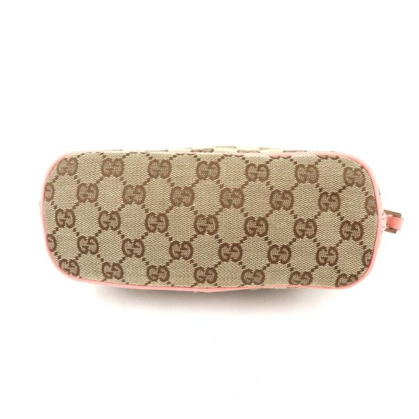 GUCCI GG Canvas Leather Pouch Beige Pink 7198 Supply