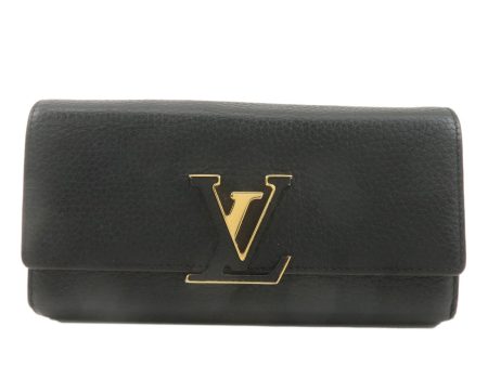 Louis Vuitton Portofoille Capucines Wallet Black Noir M61248 For Sale