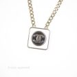 Chanel Square CC Necklace Gold Tone 23C For Cheap