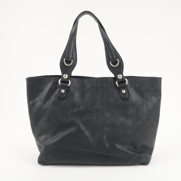 GUCCI Guccissima Leather Horsebit Tote Bag Black 229852 For Sale