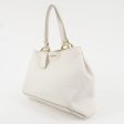 MIU MIU Logo Leather Tote Bag Shoulder Bag White 5BG002 Online