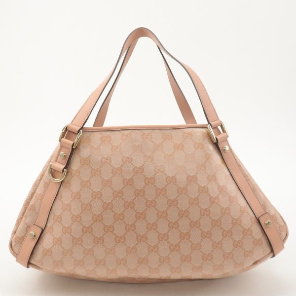 GUCCI Abbey GG Crystal Leather Tote Hand Bag Pink 130736 Hot on Sale