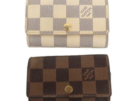 Louis Vuitton Damier Set of 2  Multicles 6 Key Case M62630 N61745 For Cheap