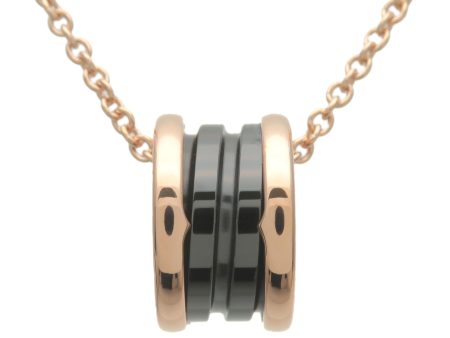 BVLGARI B-zero1 Necklace Black Ceramic K18 750PG Rose Gold Online Hot Sale