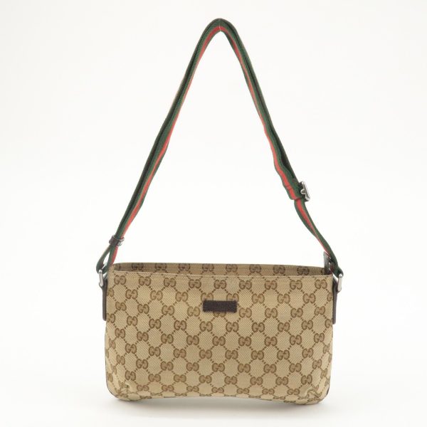 GUCCI Sherry GG Canvas Leather Shoulder Bag Beige Brown 1897499 Online