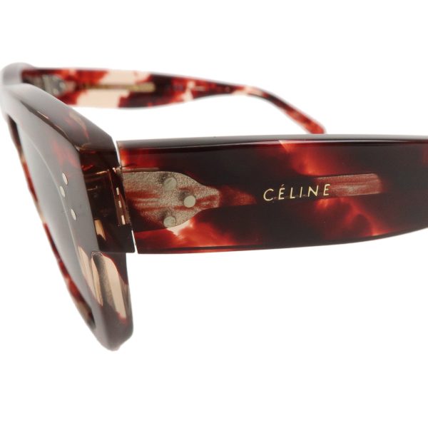 CELINE Plastic Sungrasses Wellington CL400091 51笆｡21 145 Red Brown Fashion