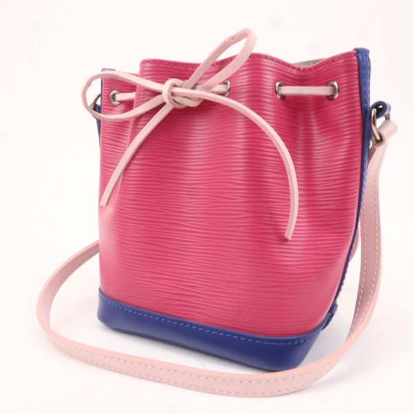 Louis Vuitton Epi Nano Noe Shoulder Bag Pink Blue M42502 For Sale