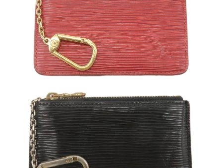 Louis Vuitton Epi Set of 2 Pochette Cles Black Red M63802 M63807 For Cheap