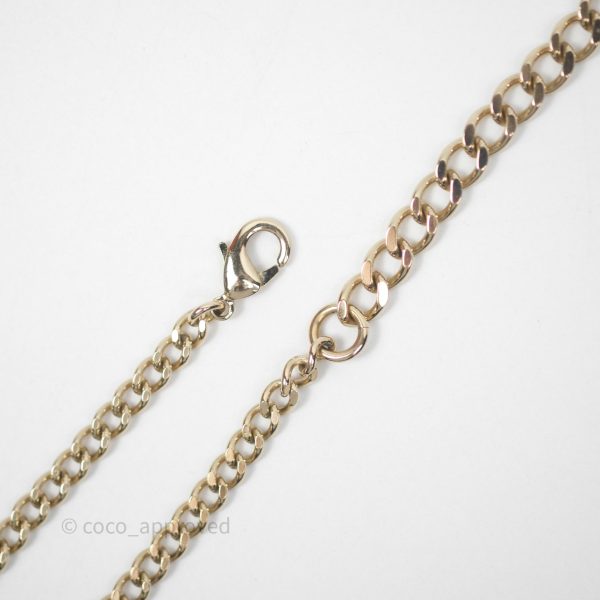 Chanel Square CC Necklace Gold Tone 23C For Cheap