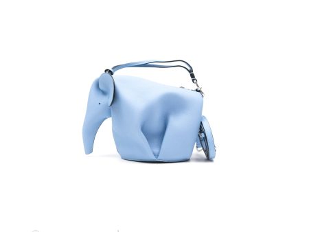 Loewe Elephant Bag In Classic Calfskin Blue Online Sale