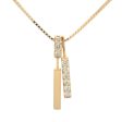 STAR JEWELRY 9P Diamond Necklace 0.09ct K18 750YG Yellow Gold Fashion