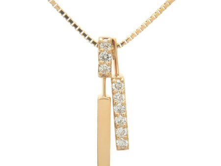 STAR JEWELRY 9P Diamond Necklace 0.09ct K18 750YG Yellow Gold Fashion