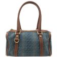 GUCCI Abbey GG Denim Leather Hand Bag Denim Brown 130943 Cheap