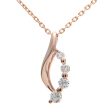 STAR JEWELRY 4P Diamond Necklace 0.08ct K18PG 750PG Rose Gold Online now