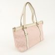 GUCCI Abbey GG Canvas Leather Tote Bag Pink Ivory 141470 Sale