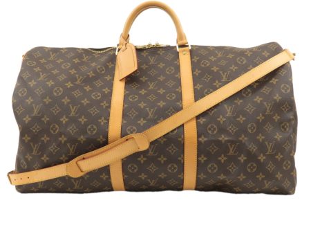 Louis Vuitton Monogram Keep All Bandouliere 60 Bag Brown M41412 Hot on Sale