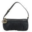 GUCCI Interlocking G GG Canvas Leather Pouch Hand Bag Black 212122 Online