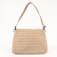 FENDI Zucchino Canvas Leather Mamma Baguette Shoulder Bag 8BR001 on Sale