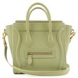 CELINE Leather Luggage Nano Shopper 2Way Bag Light Khaki 189243 on Sale