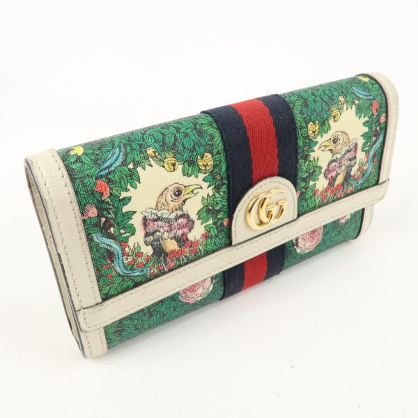 GUCCI Ophidia Sherry Yuko Higuchi PVC Leather Continental Wallet Online