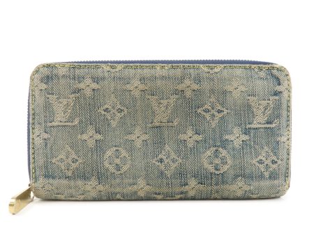 Louis Vuitton Monogram Denim Zippy Wallet M95341 Blue Online now