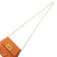 FENDI Leather Chain 2 Way Shoulder Bag Purse Orange 8M0276 Supply