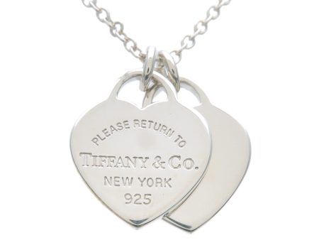 Tiffany&Co. Return to Tiffany Mini Double HeartTag Necklace Silver For Cheap