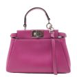 FENDI Leather Micro Peekaboo 2Way Bag Hand Bag Pink 8M0355 Online