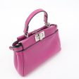 FENDI Leather Micro Peekaboo 2Way Bag Hand Bag Pink 8M0355 Online