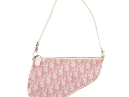 Christian Dior Trotter PVC Patent Leather Saddle Pouch Pink Hot on Sale