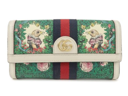 GUCCI Ophidia Sherry Yuko Higuchi PVC Leather Continental Wallet Online