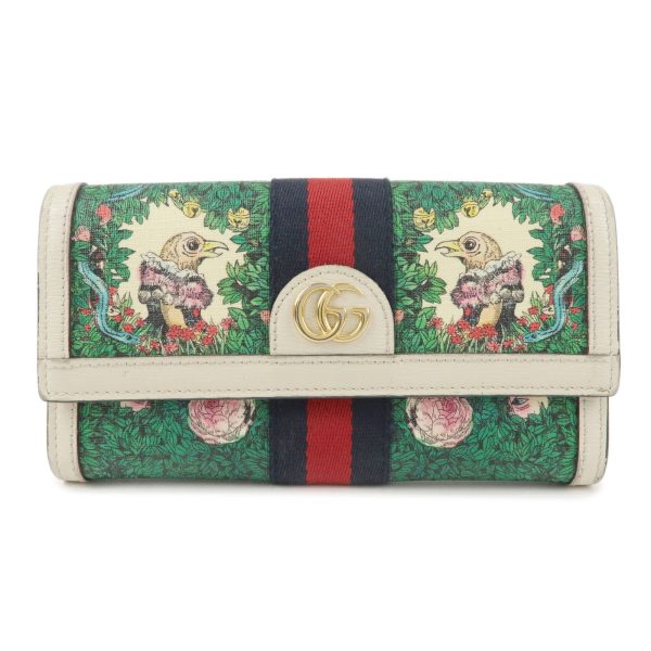 GUCCI Ophidia Sherry Yuko Higuchi PVC Leather Continental Wallet Online