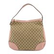 GUCCI GG Canvas Leather One Shoulder Bag Pink Beige 449244 Sale