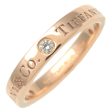 Tiffany&Co. Flat Band Ring 3P Diamond K18 Rose Gold US4.5 EU47.5 Sale