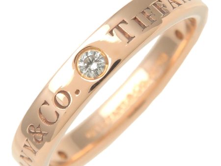 Tiffany&Co. Flat Band Ring 3P Diamond K18 Rose Gold US4.5 EU47.5 Sale