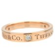 Tiffany&Co. Flat Band Ring 3P Diamond K18 Rose Gold US4.5 EU47.5 Sale