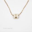 Hermès Mini Pop H Pendant Necklace Marron Glace Rose Gold Hardware Supply